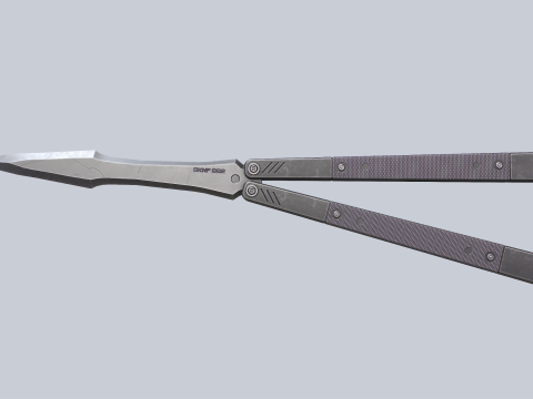 Butterfly knife 3D 模型