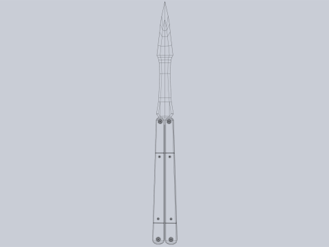 Butterfly knife 3D 模型