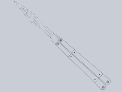 Butterfly knife 3D 模型