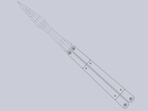 तितली चाकू 3D मॉडल