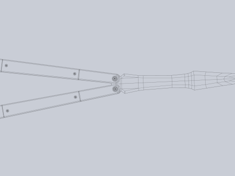 Butterfly knife 3D 模型