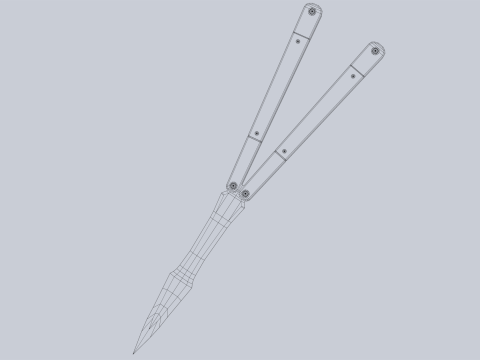 Butterfly knife 3D 模型