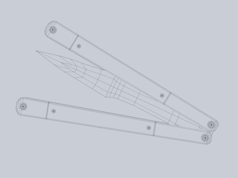 Butterfly knife 3D 模型