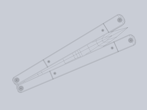 Butterfly knife 3D 模型