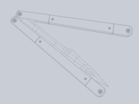 Butterfly knife 3D 模型