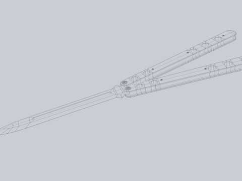 Butterfly knife 3Dモデル