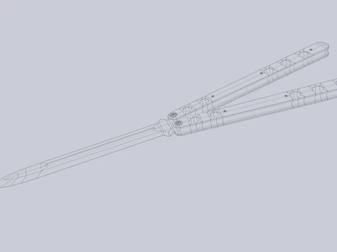 तितली चाकू 3D मॉडल