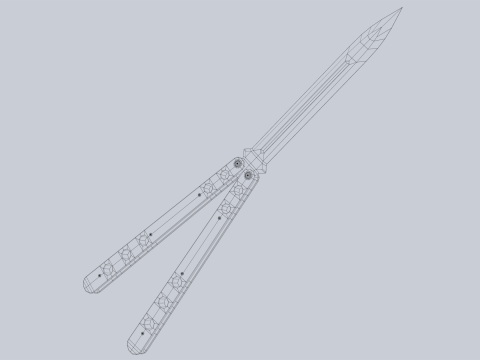 Butterfly knife 3Dモデル