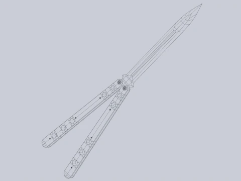 तितली चाकू 3D मॉडल