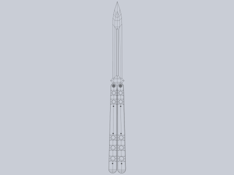 Butterfly knife 3Dモデル