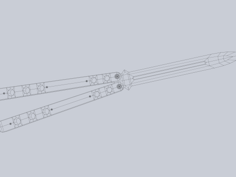 Butterfly knife 3Dモデル