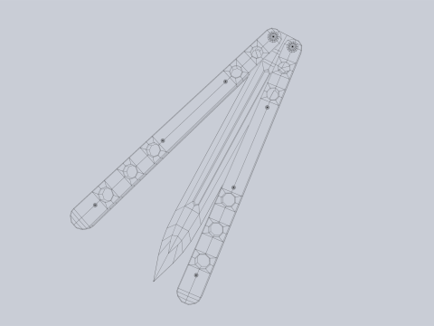 Butterfly knife 3Dモデル