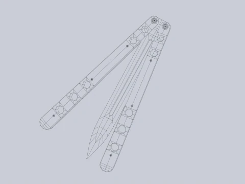 तितली चाकू 3D मॉडल