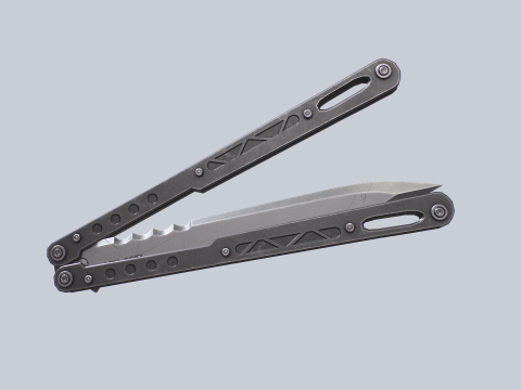 Butterfly knife 3D Model