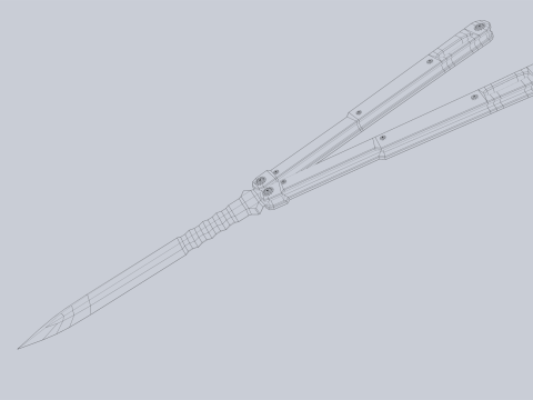 Butterfly knife 3D Model