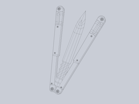 Butterfly knife 3D Model