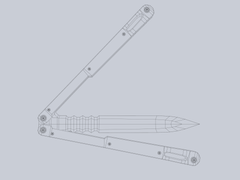 Butterfly knife 3D Model