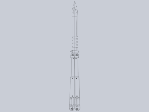 Butterfly knife 3D Model