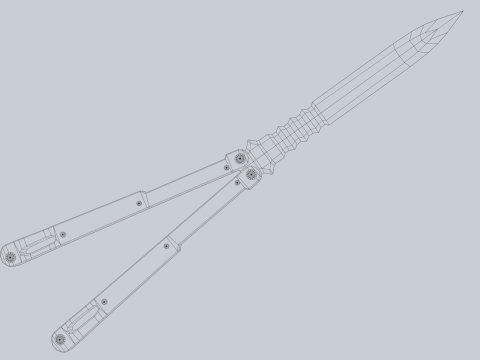 Butterfly knife 3D Model