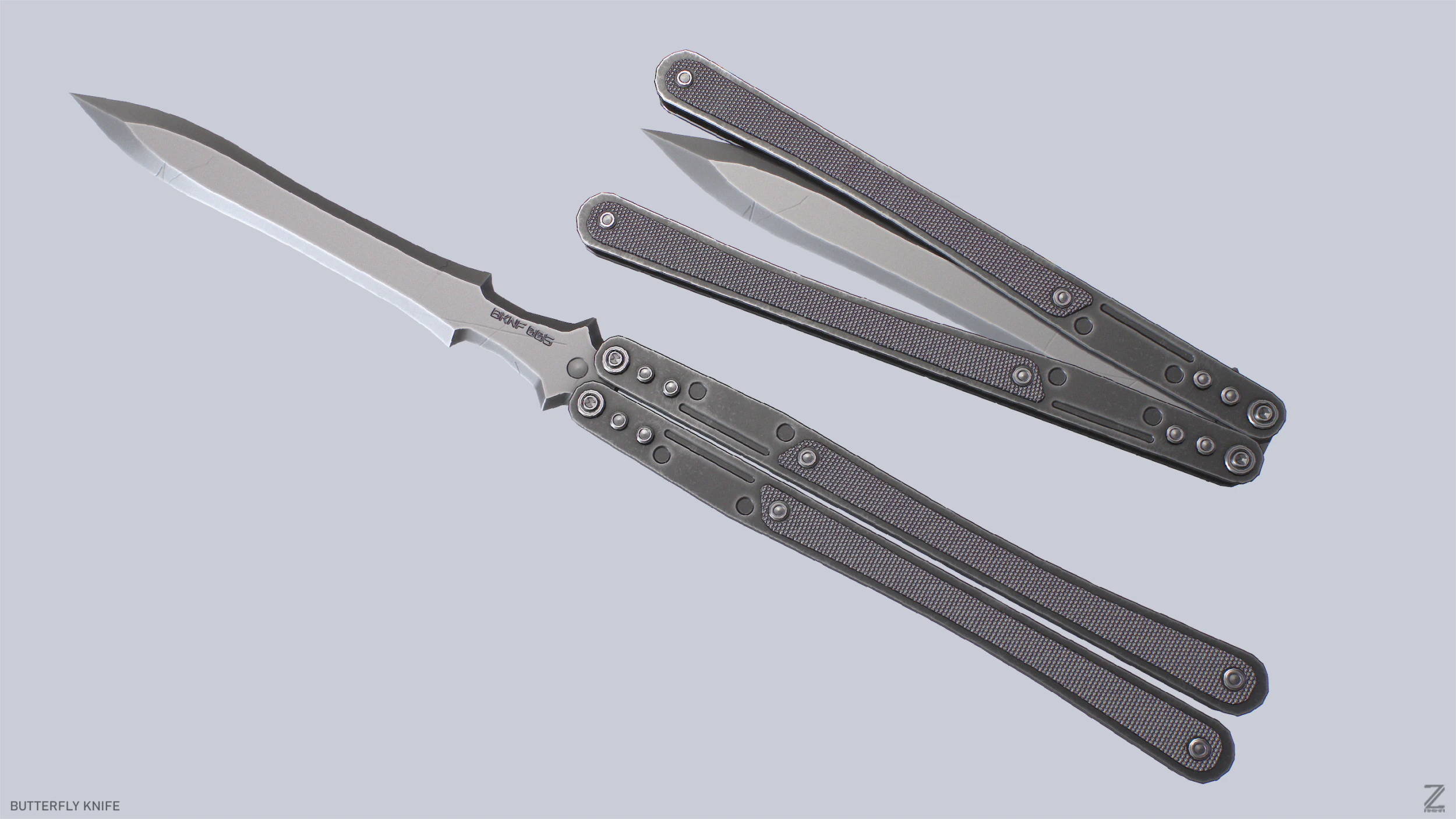 나비칼 3D 모델 .c4d .max .obj .3ds .fbx .stl .blend 