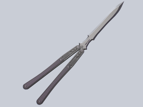 Butterfly knife 3D Model