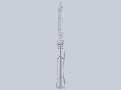 Butterfly knife 3D Model