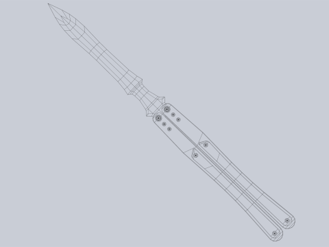 Butterfly knife 3D Model