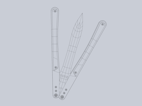 Butterfly knife 3D Model