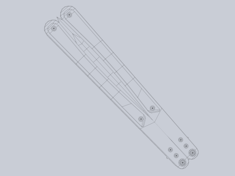 Butterfly knife 3D Model