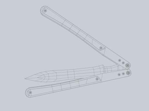 Butterfly knife 3D Model