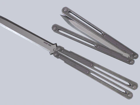 Butterfly knife collection 3D Model