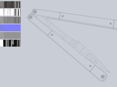 Butterfly knife collection 3D Model