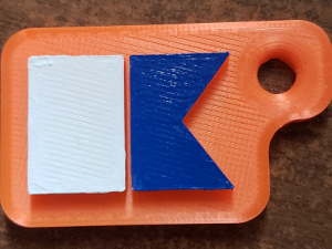 key chain international code flag letter a 3D 打印模型