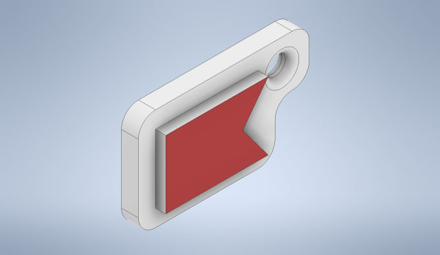key chain international code flag letter b Modello di stampa 3D .c4d .max .obj .3ds .fbx .stl .blend 