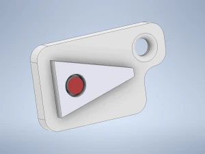 열쇠 고리 국제 코드 플래그 번호 1 3D 프린트 모델