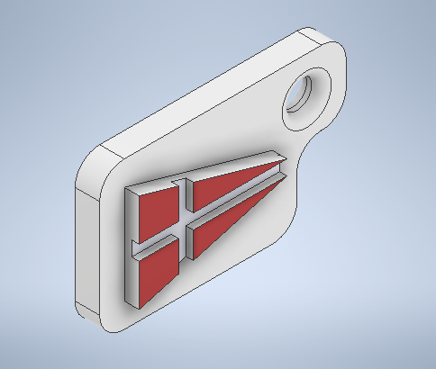 key chain international code flag number 4 Modello di stampa 3D .c4d .max .obj .3ds .fbx .stl .blend 