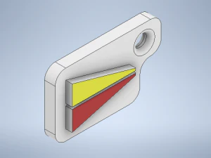 열쇠 고리 국제 코드 플래그 번호 7 3D 프린트 모델