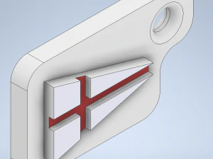열쇠 고리 국제 코드 플래그 번호 8 3D 프린트 모델