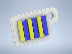 열쇠 고리 국제 코드 플래그 문자 g 3D 프린트 모델