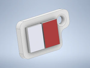 열쇠 고리 국제 코드 플래그 문자 h 3D 프린트 모델