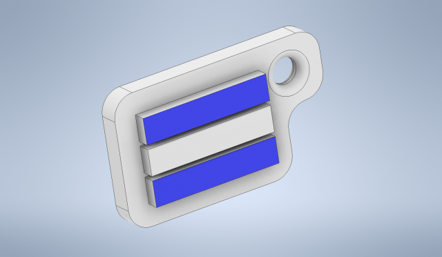 key chain international code flag letter j 3D-Druckmodell .c4d .max .obj .3ds .fbx .stl .blend 