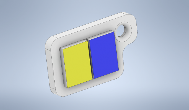 key chain international code flag letter k 3D प्रिंट मॉडल .c4d .max .obj .3ds .fbx .stl .blend 
