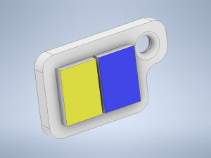 key chain international code flag letter k 3D 프린트 모델