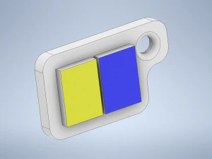 열쇠 고리 국제 코드 플래그 문자 k 3D 프린트 모델