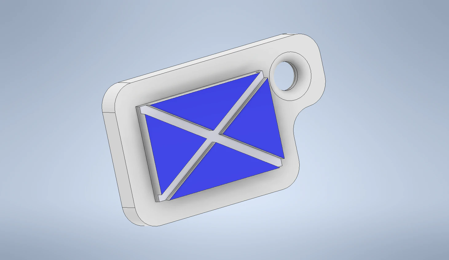 key chain international code flag letter m 3D Print Model .c4d .max .obj .3ds .fbx .stl .blend 
