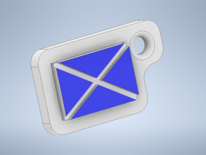 key chain international code flag letter m Modelo de impresión 3D