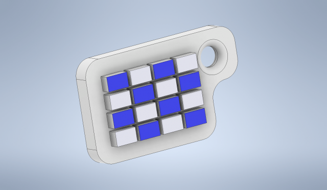 key chain international code flag letter n 3Dプリントモデル .c4d .max .obj .3ds .fbx .stl .blend 