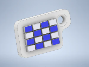 열쇠 고리 국제 코드 플래그 문자 n 3D 프린트 모델