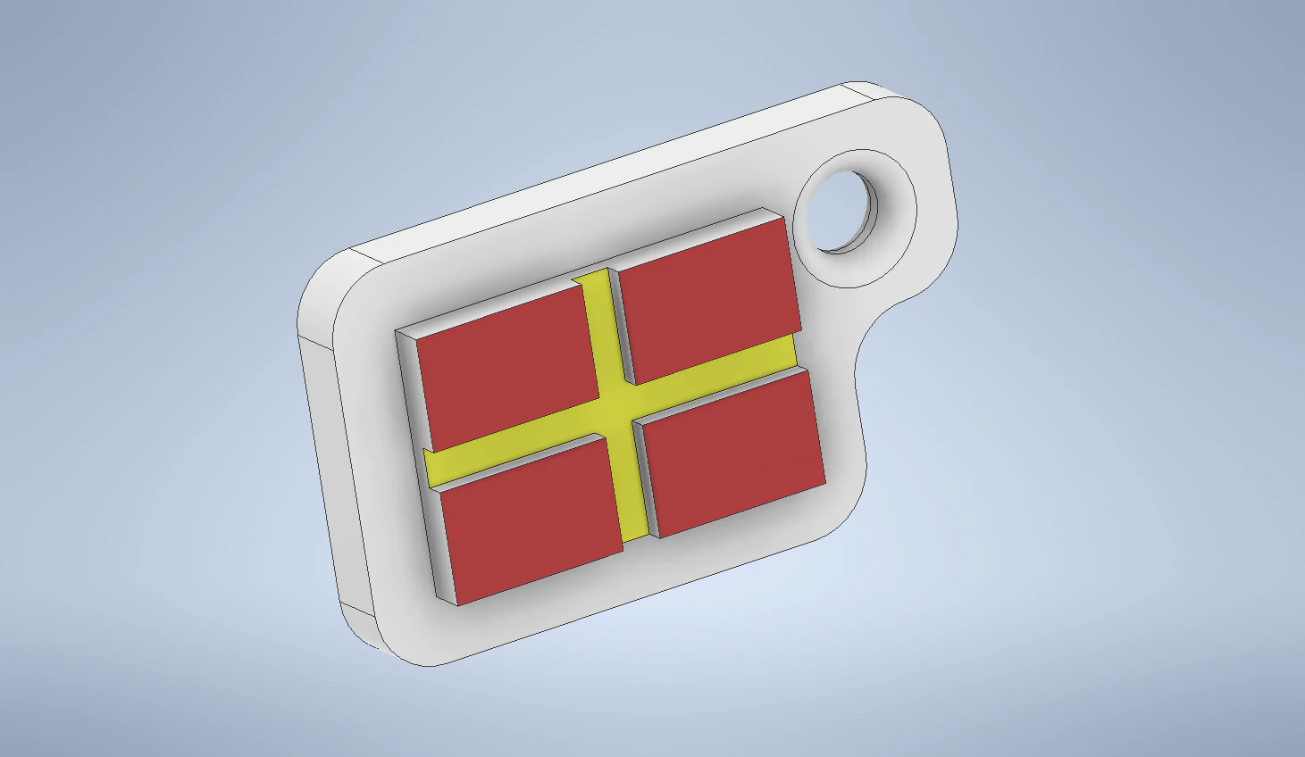 key chain international code flag letter r 3D Print Model .c4d .max .obj .3ds .fbx .stl .blend 