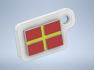 key chain international code flag letter r Modelo de impresión 3D